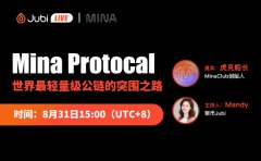 聚币Jubi LIVE|Mina Protocal-世界最轻量级公链的突围之路